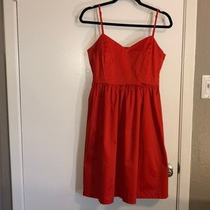 GAP Sweetheart Fit & Flare Red Dress WITH POCKETS